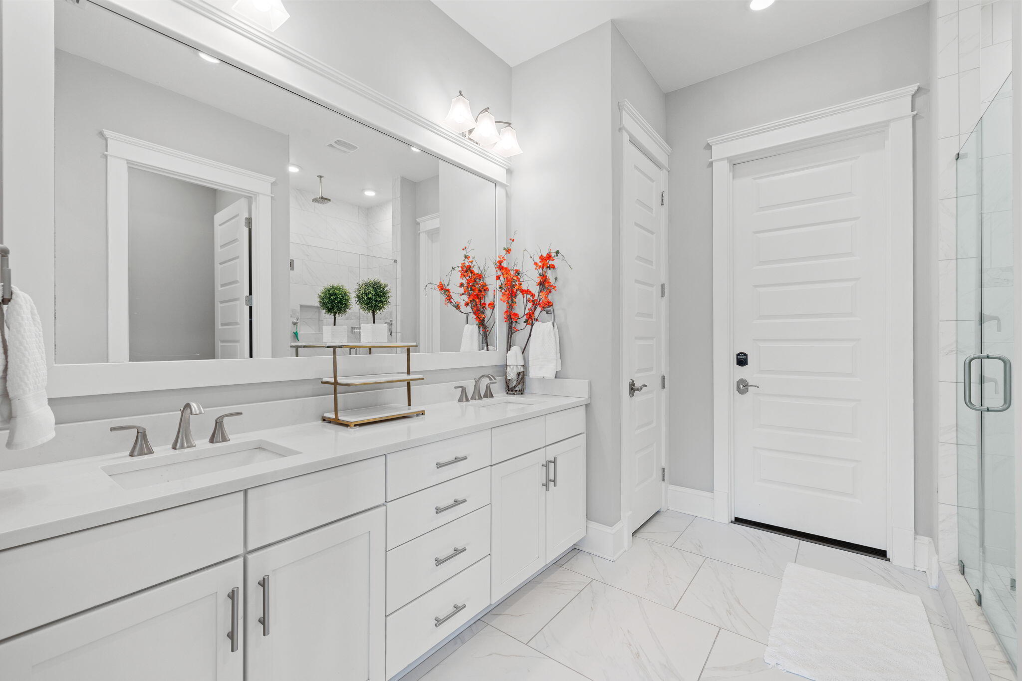 4 Clipper Street Inlet Beach, FL 32461 - Photo 27 of 49 a bathroom with a double vanity sink mirror and next