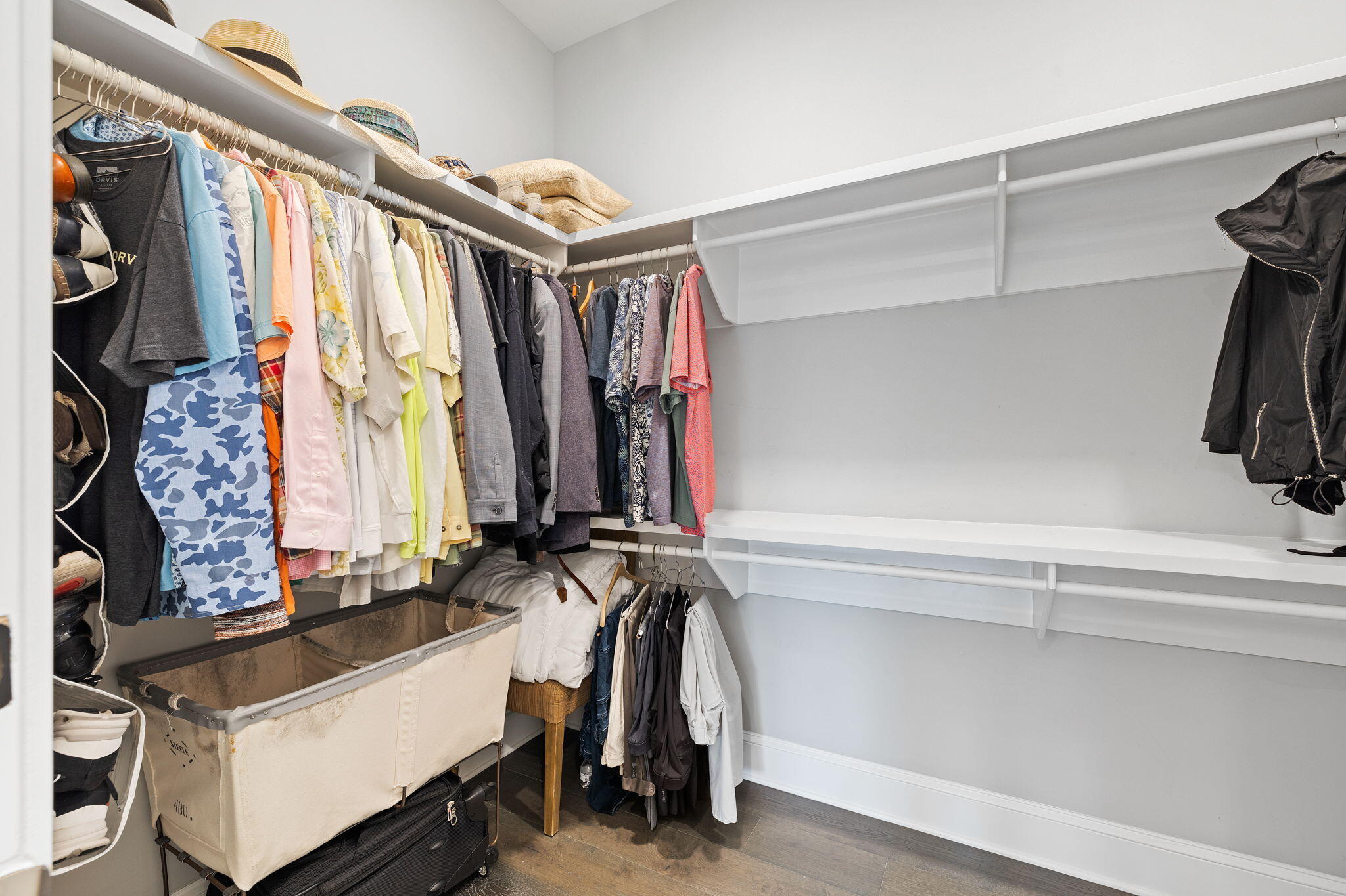 4 Clipper Street Inlet Beach, FL 32461 - Photo 29 of 49 a view of walk in closet with clothes and shoes