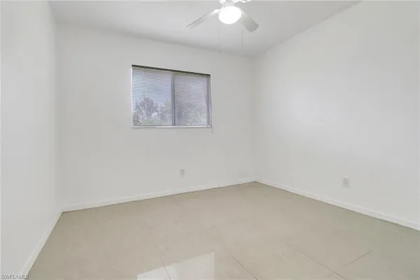 an empty room with a workbench