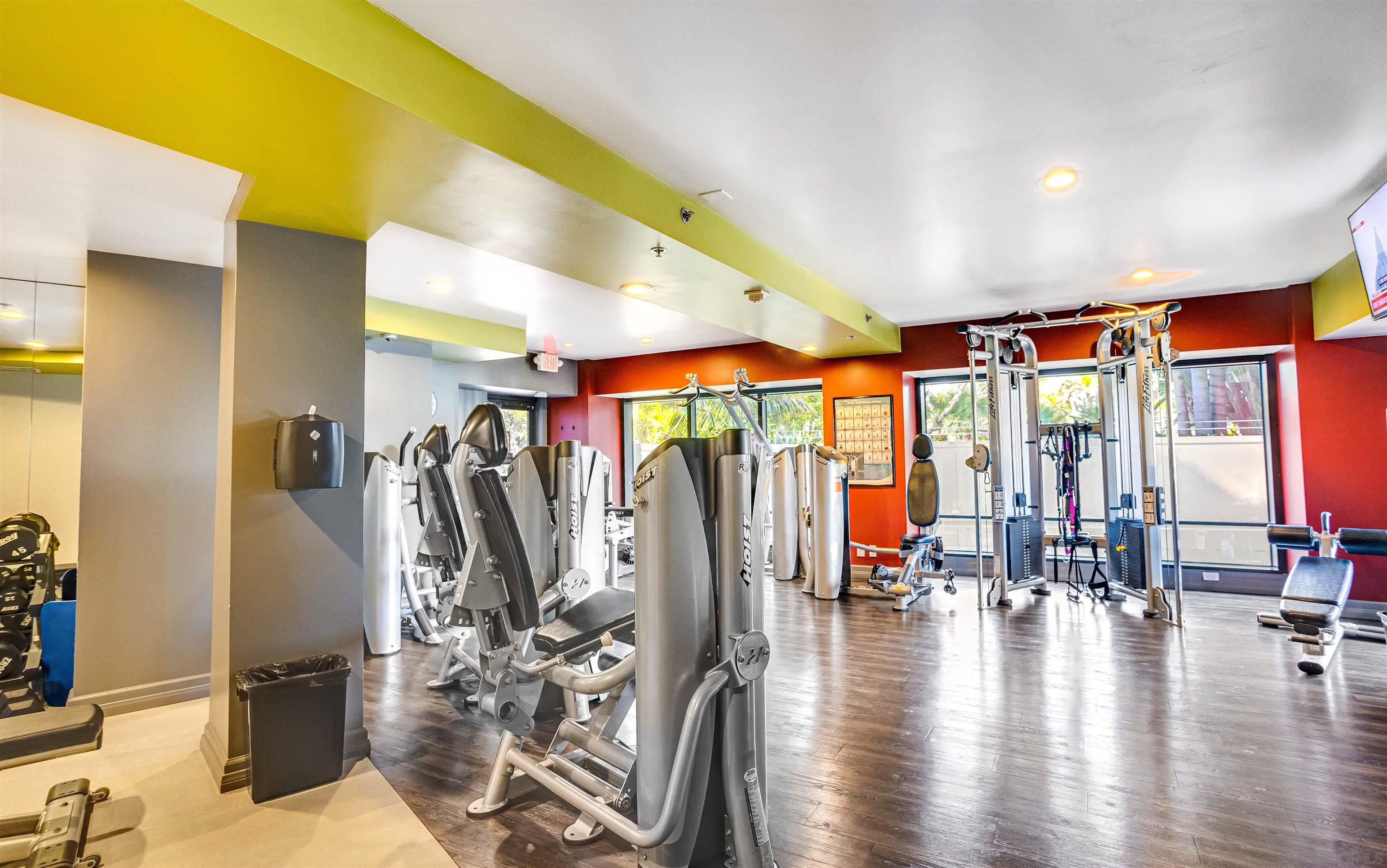 100 Harbor Drive, Unit 505 San Diego, CA 92101 - Photo 23 of 33 a view of a room with gym equipment