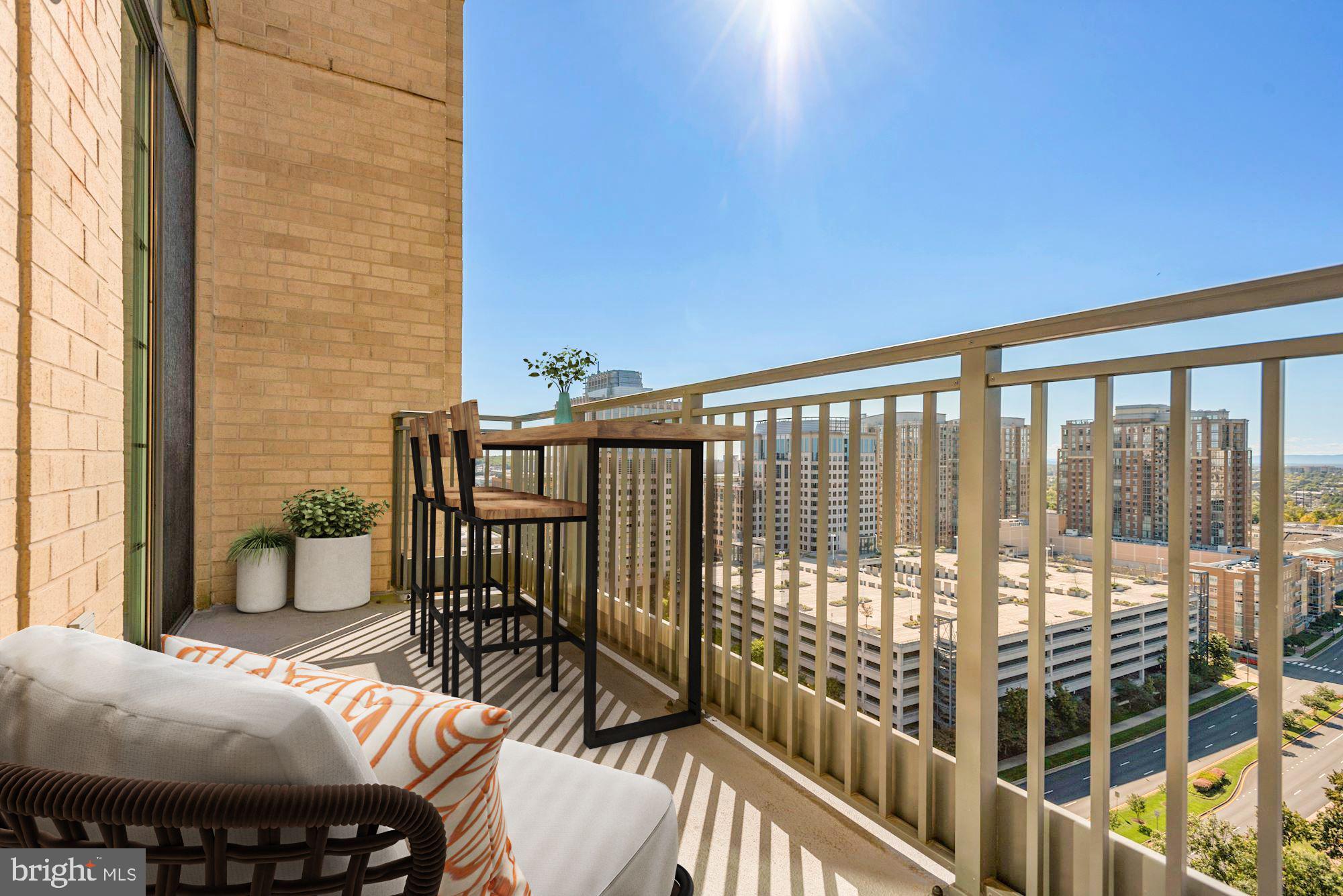 1830 Fountain Drive, Unit 1501 Reston, VA 20190 - Photo 11 of 62 Another Staged View from Living Room Balcony