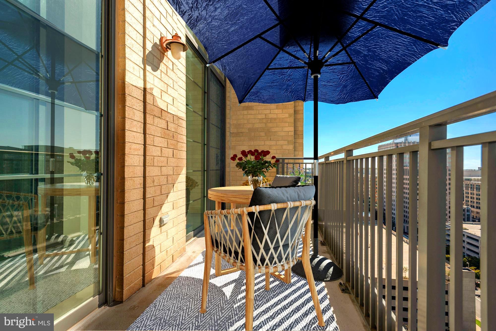 1830 Fountain Drive, Unit 1501 Reston, VA 20190 - Photo 24 of 62 Balcony off Kitchen with Views all the way to MD