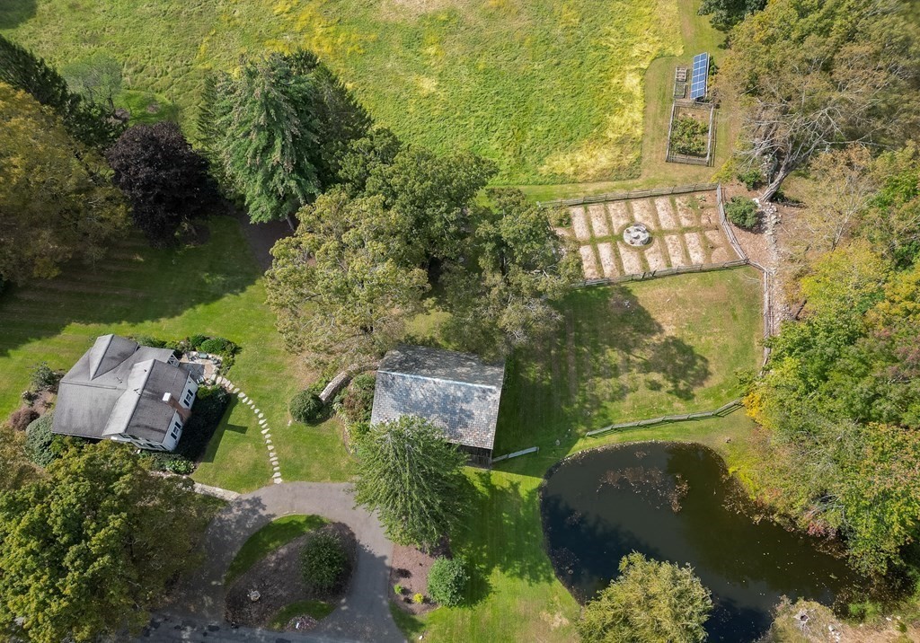 344 Flat Hills Road Amherst, MA 01002 - Photo 3 of 42 an aerial view of residential house with outdoor space and trees all around