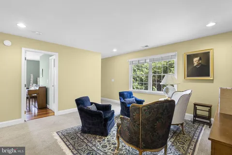 a living room with furniture and a couch