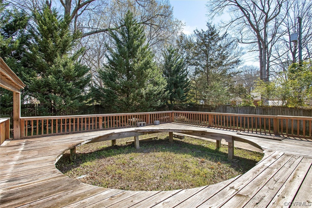 8911 Midway Road Henrico, VA 23229 - Photo 25 of 30 a view of a wooden deck