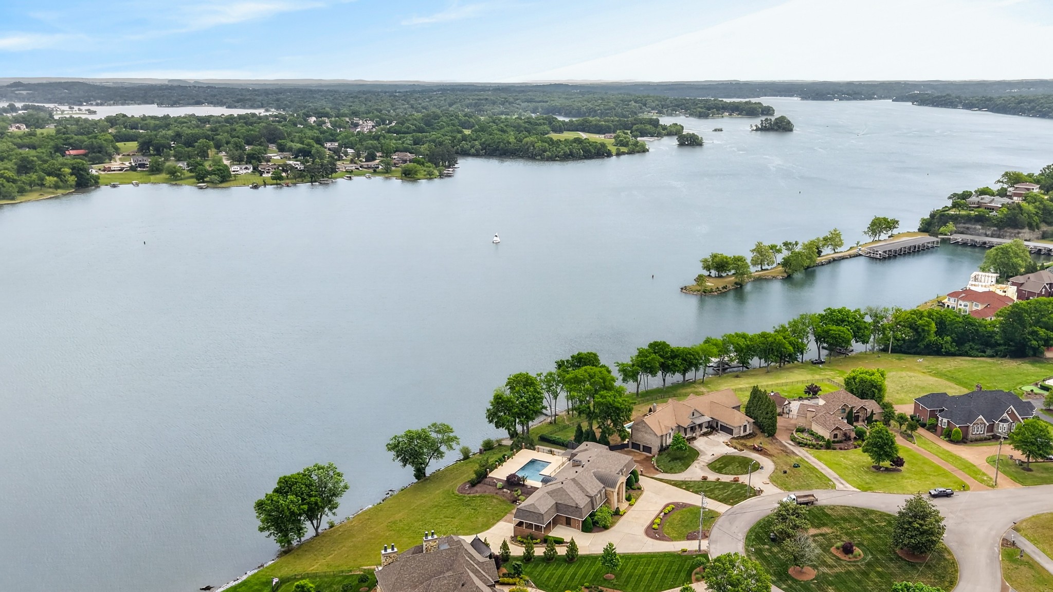 101 Kennett Road Old Hickory, TN 37138 - Photo 8 of 100 an aerial view of a house with a lake view