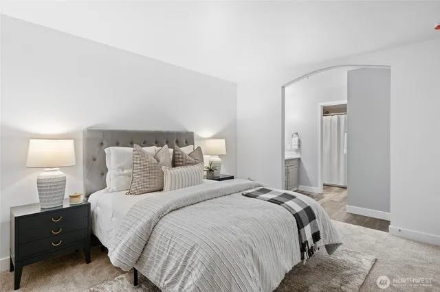 a bathroom with a sink double vanity and a mirror