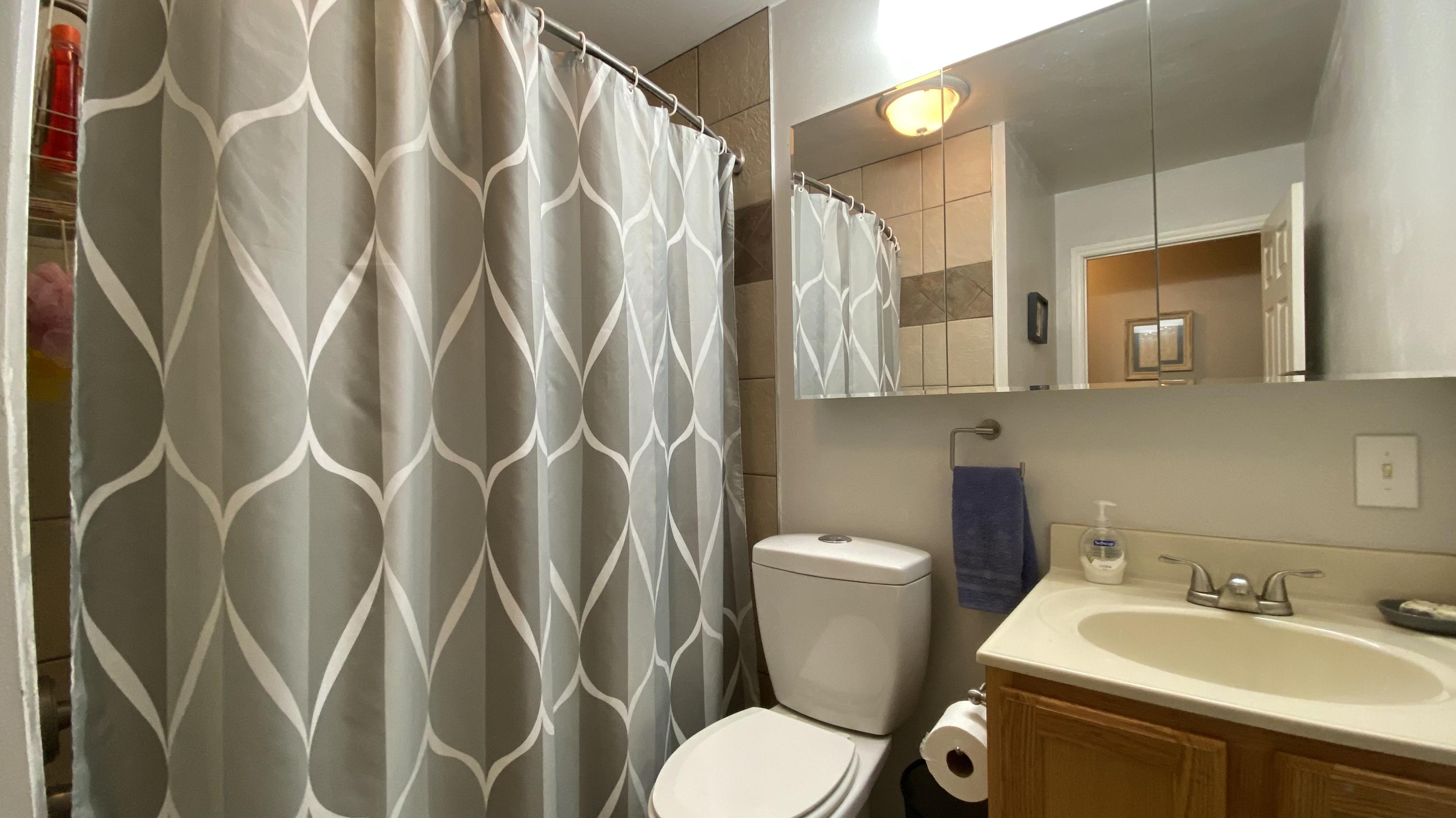 1171 Rock Spring Road Goodview, VA 24095 - Photo 15 of 29 a bathroom with a sink and mirror with toilet