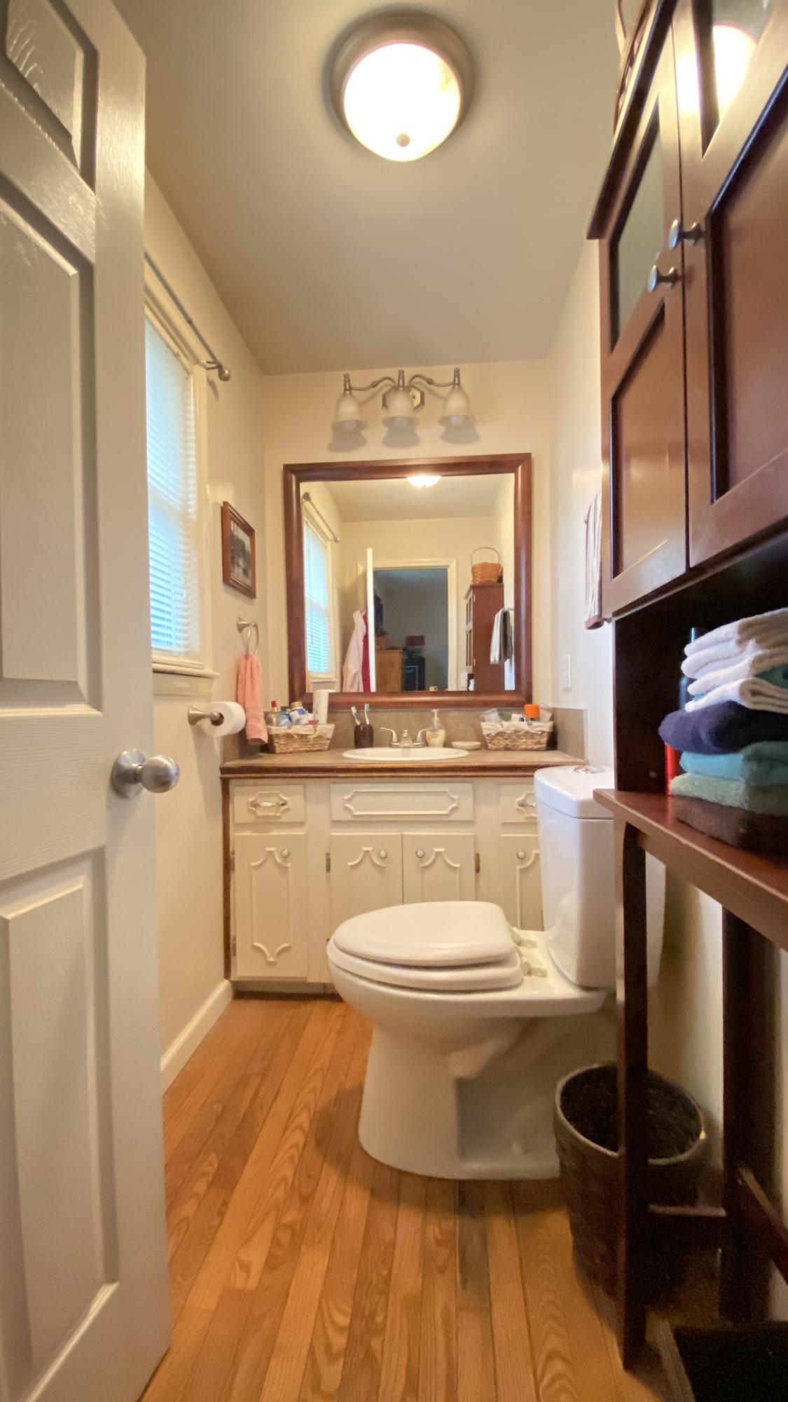 1171 Rock Spring Road Goodview, VA 24095 - Photo 19 of 29 a bathroom with a toilet a sink and a mirror