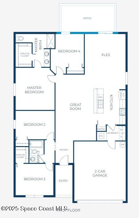 509 Forrest Hls Street Palm Bay, FL 32908 - Photo 25 of 25 1876 A Marigold Floor Plan with Extended