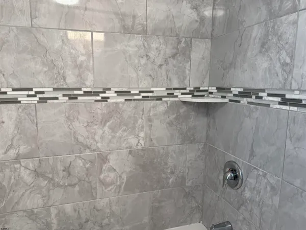 a close view of a shower in a bathroom