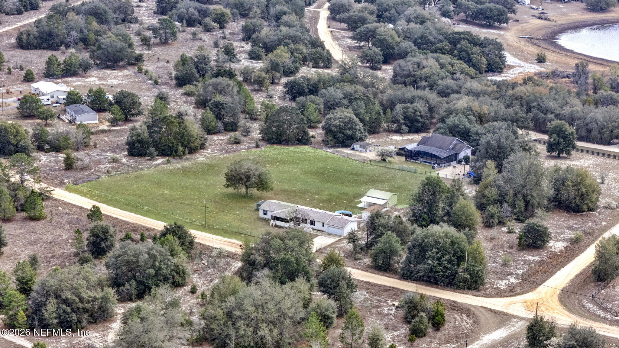 5891 Sequoia Road Keystone Heights, FL 32656 - Photo 28 of 29 an aerial view of a residential houses with outdoor space