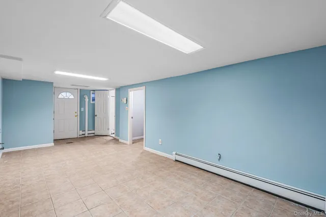 an empty room with an entryway