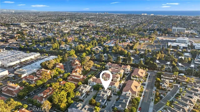 an aerial view of multiple house