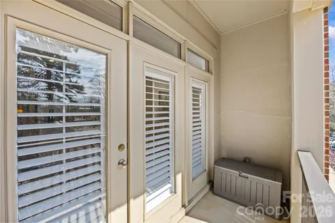a view of balcony and staircase