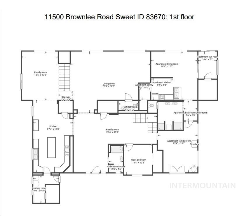 11500 Brownlee Road Sweet, ID 83670 - Photo 19 of 22 View of floor plan / room layout