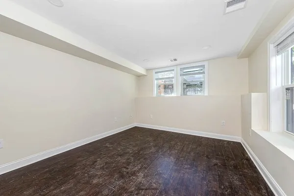 an empty room with a window