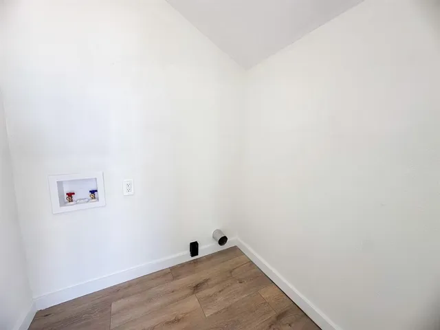 a view of small space with empty racks