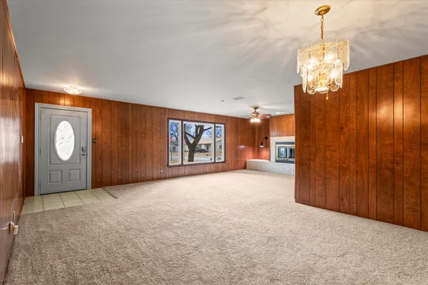 a view of livingroom and window