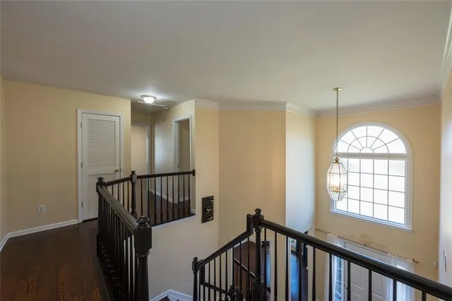 a view of an entryway with a window