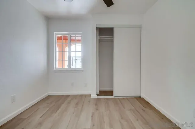 an empty room with a window