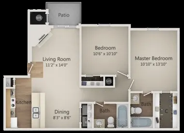 $1,286 | 2809 West William Cannon Drive, Unit E107, Austin, TX 78745