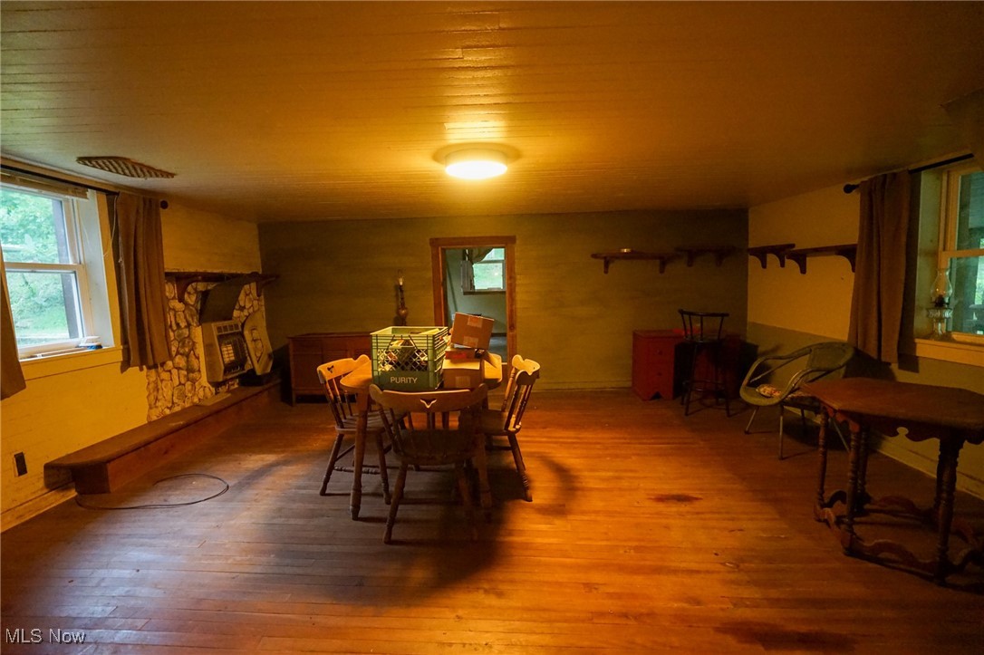 34799 Paw Road Lower Salem, OH 45745 - Photo 7 of 50 Dining room with hardwood / wood-style floors and wooden ceiling
