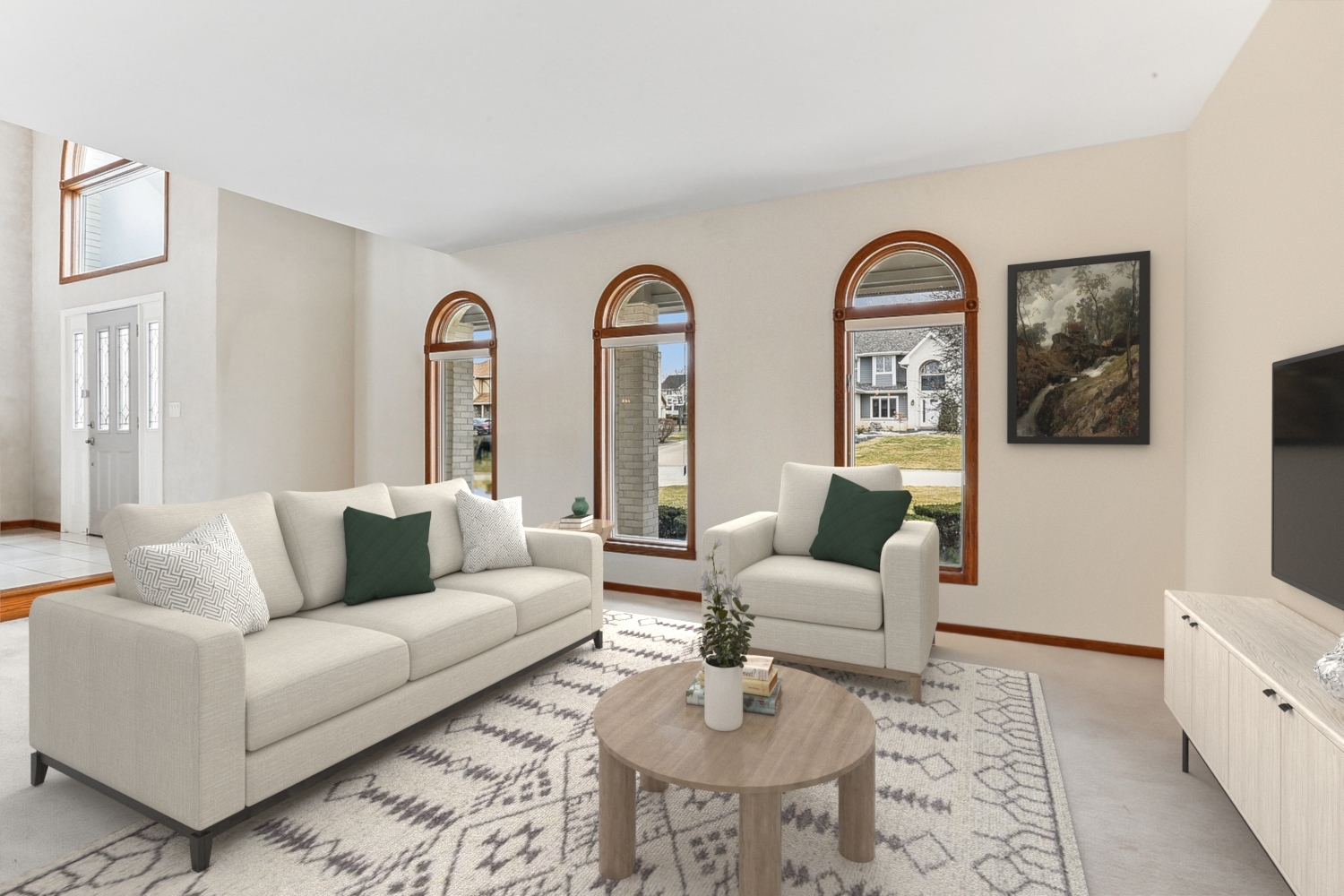 13629 South Kickapoo Trail Homer Glen, IL 60491 - Photo 12 of 28 a living room with furniture and a flat screen tv