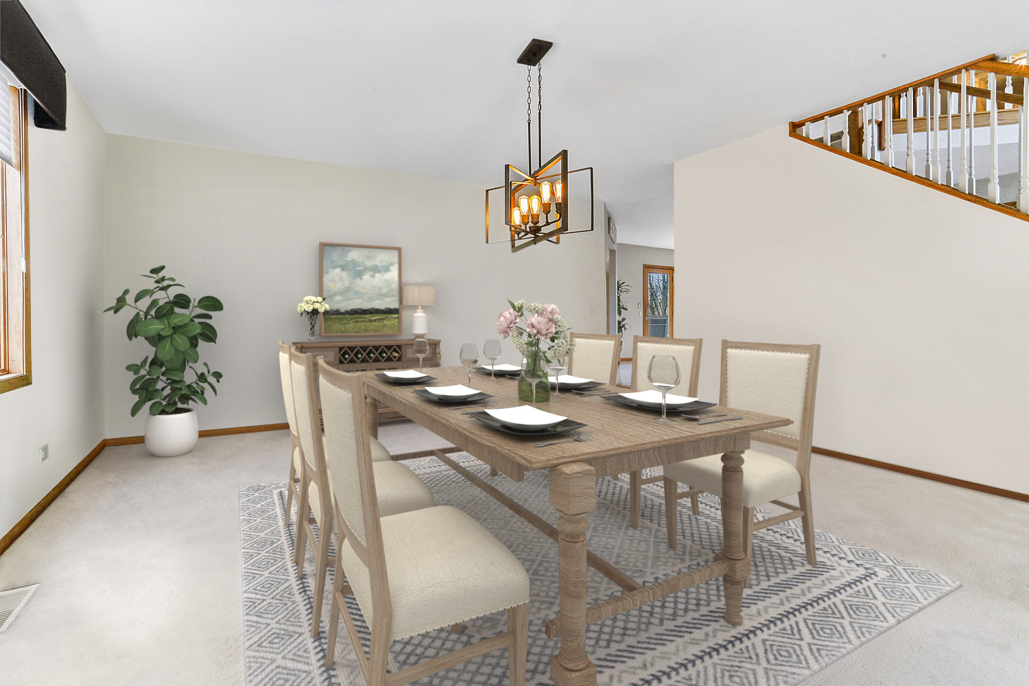 13629 South Kickapoo Trail Homer Glen, IL 60491 - Photo 14 of 28 a dining room with furniture and a chandelier