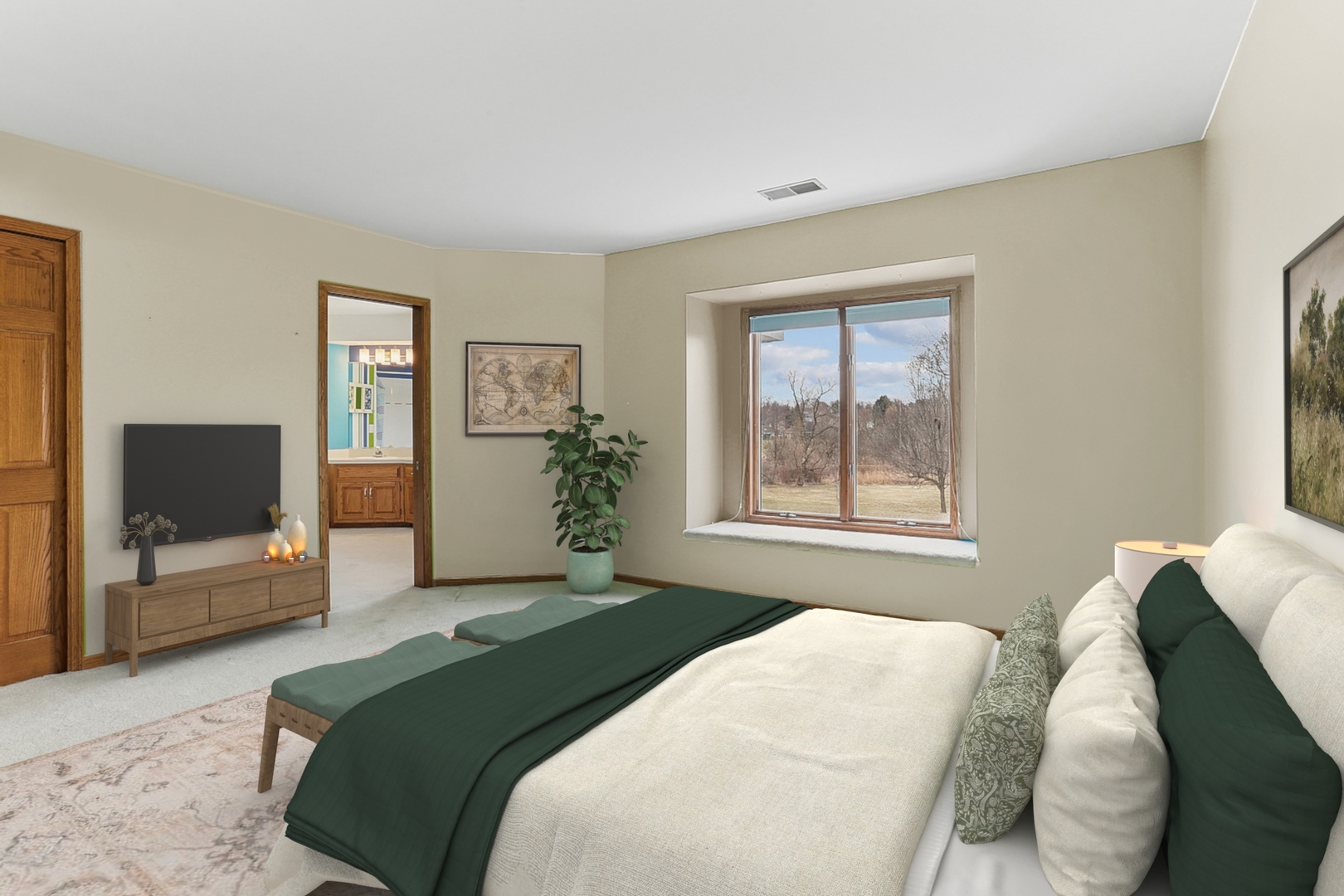 13629 South Kickapoo Trail Homer Glen, IL 60491 - Photo 28 of 28 a bedroom with a bed and a large window