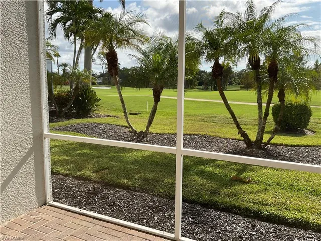 a view of a backyard