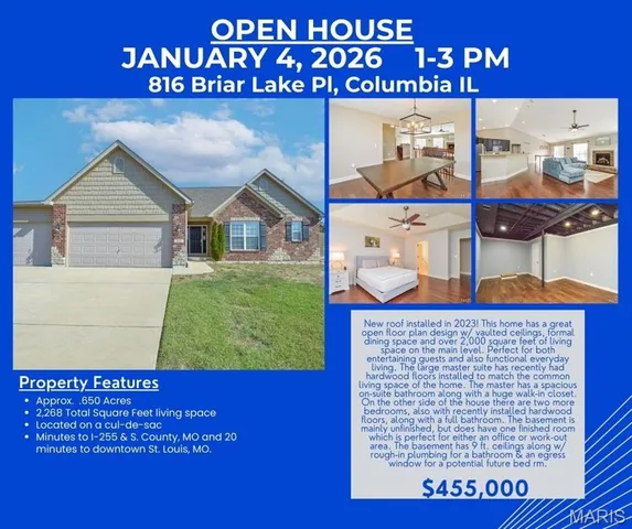 $455,000 | 816 Briar Lake Place, Columbia, IL 62236