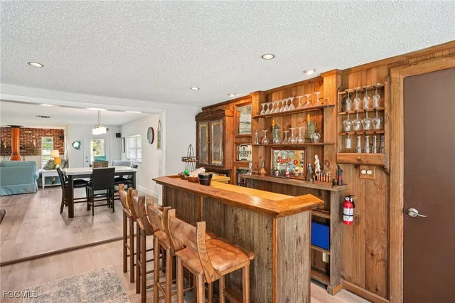 a table and chairs in a room