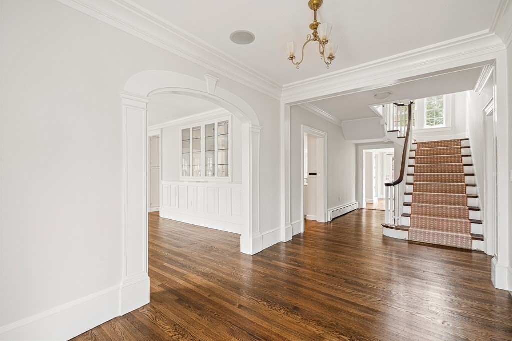 106 Clinton Road Brookline, MA 02445 - Photo 5 of 42 a view of an entryway with wooden floor