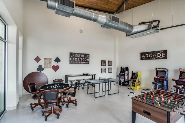 a view of a park with a slide