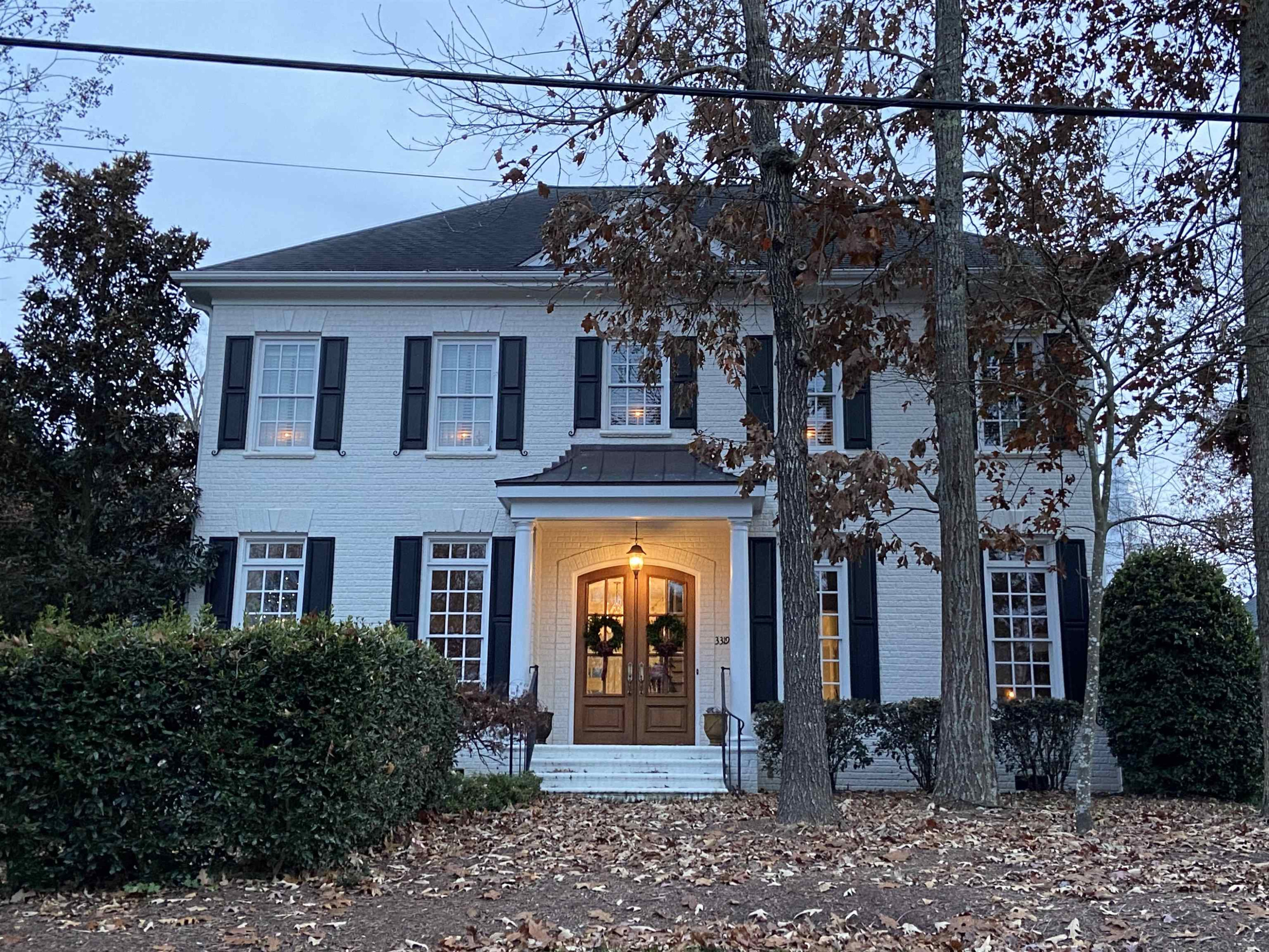 a front view of a house