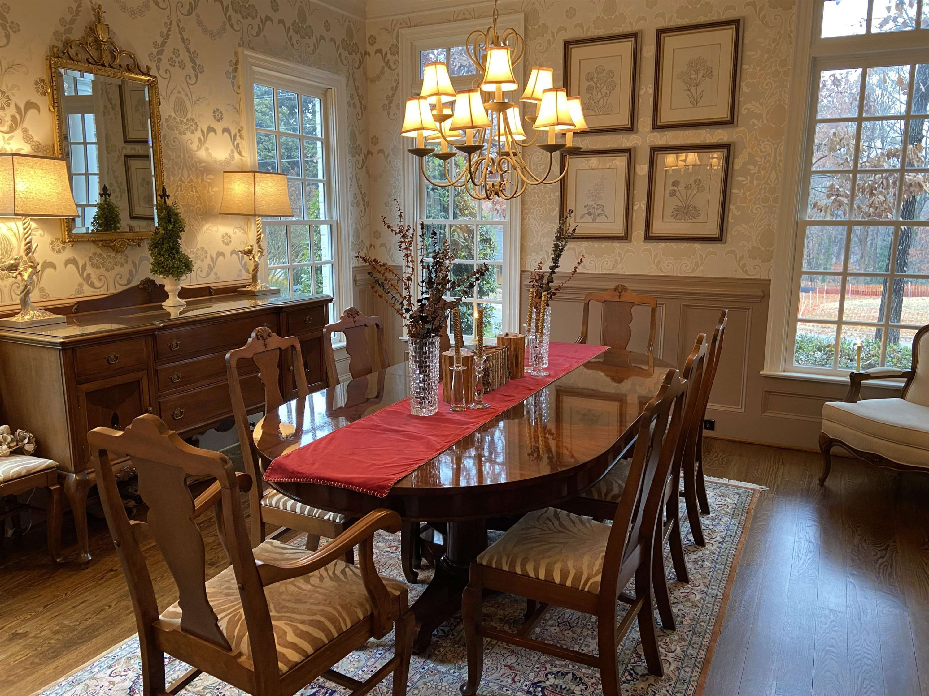3319 Hampton Road Raleigh, NC 27607 - Photo 8 of 18 a view of a dining room with furniture window and wooden floor