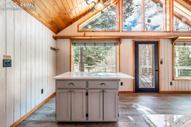 a bathroom with a sink and a shower
