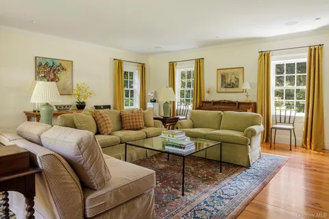 a living room with furniture and a couch
