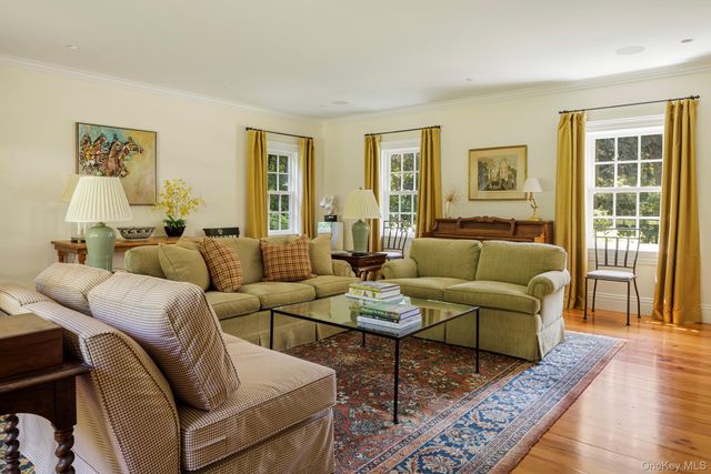 a living room with furniture and a couch