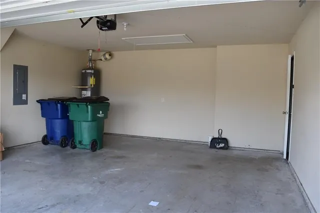 a view of a room with a door