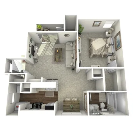 view of living room with furniture and flat screen tv