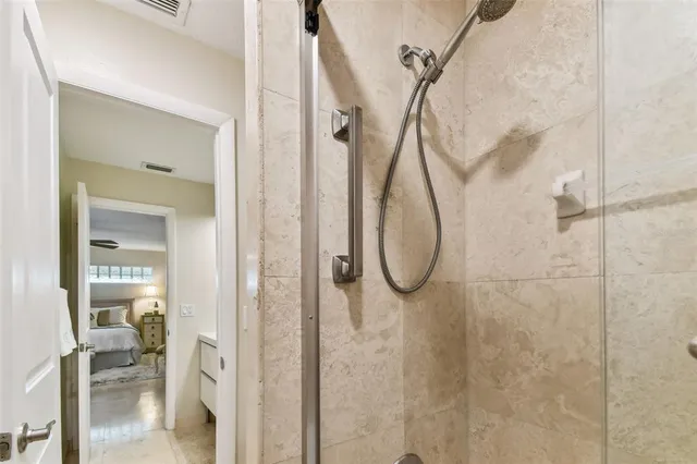 a view of a swimming pool with a lounge chairs