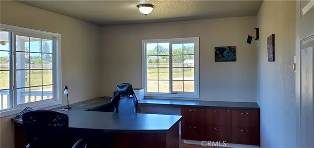 a view of a workspace with a window