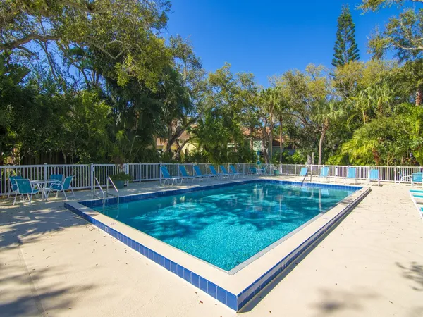 a view of a pool