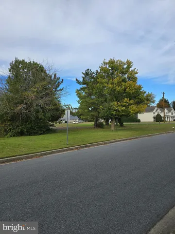 a view of yard with ocean and trees