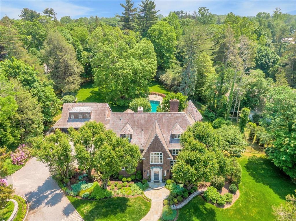 Aerial Shot of this Magnificent 1.47 Acre Residence Located in the Desirable Murray Estate Area of Scarsdale...