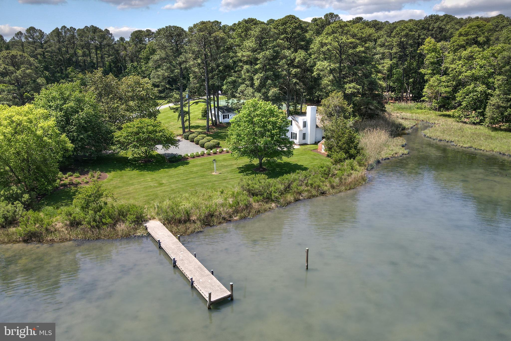 7872 Bozman Neavitt Road Bozman, MD 21612 - Photo 42 of 51 Aerial of dock on Meeting House Cove