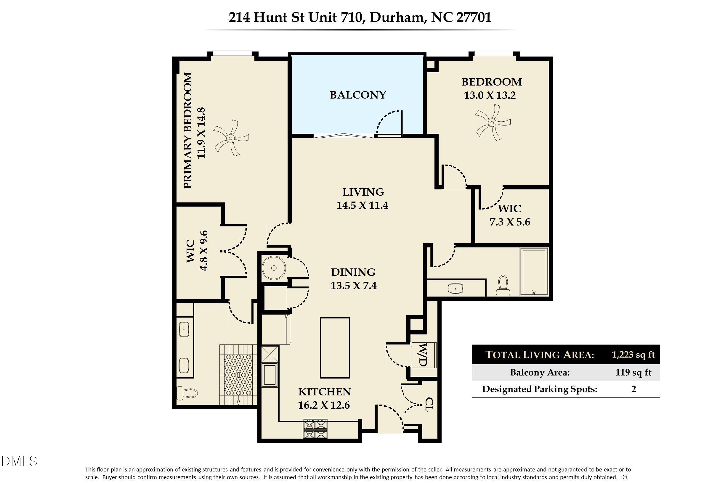 214 Hunt Street, Unit 710 Durham, NC 27701 - Photo 36 of 36 Floor Plan - MLS Photos (55)
