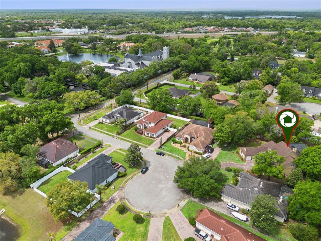 216 Juniper Ridge Court Sanford, FL 32771 - Photo 58 of 61 an aerial view of residential houses with outdoor space and river